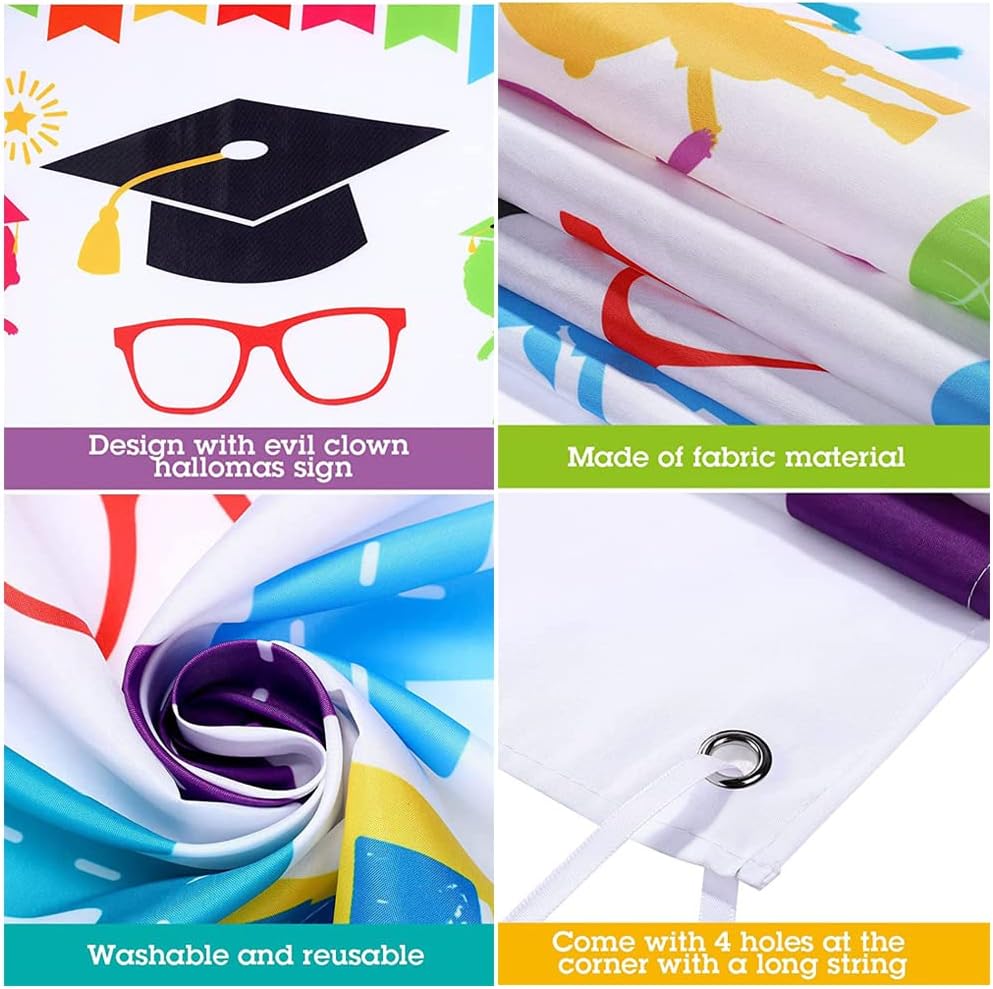 Kindergarten Graduate Backdrop Banner for Preschool Graduation Party Decor