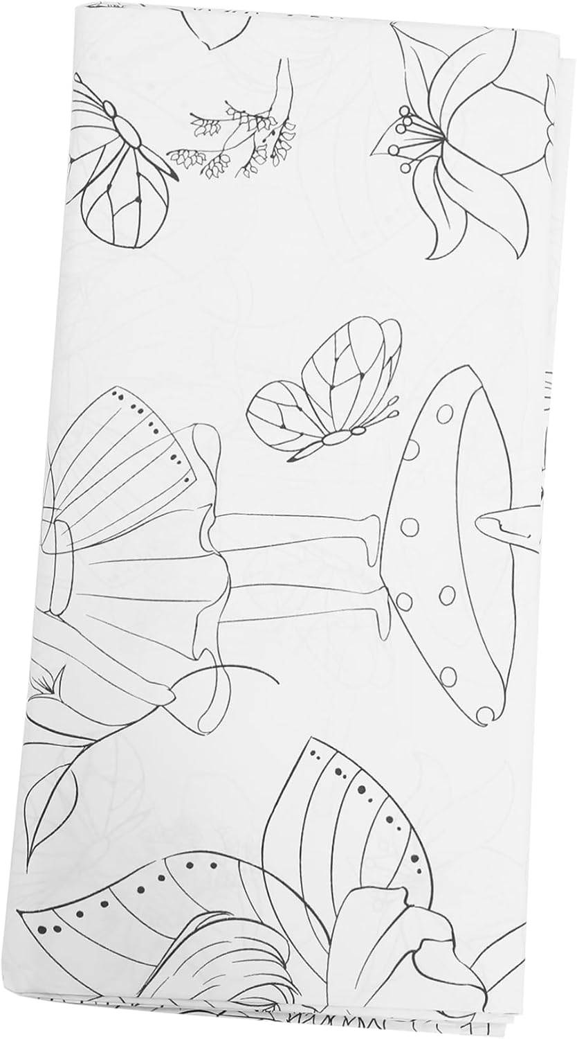 Uonlytech Flower Fairy Birthday Table Cover for Kids Parties