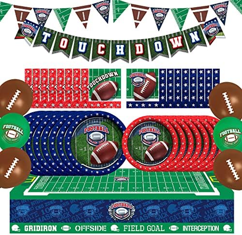 Treasures Gifted Football Party Decorations for 24 Guests