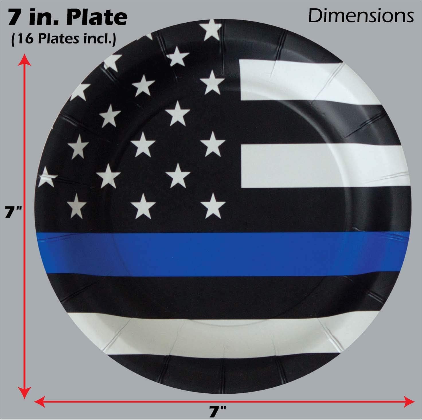 Thin Blue Line Party Pack for 16 Guests
