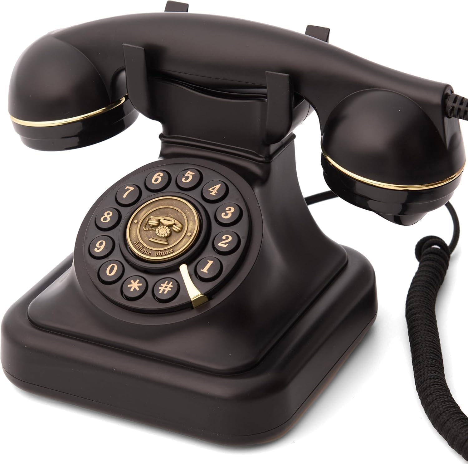 RetroVox Audio Guest Book Wedding Phone Black