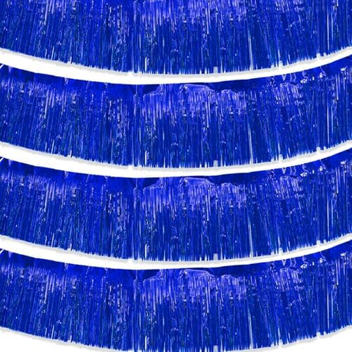 YESON Blue Parade Float Fringe Banners Garland 4 Pack