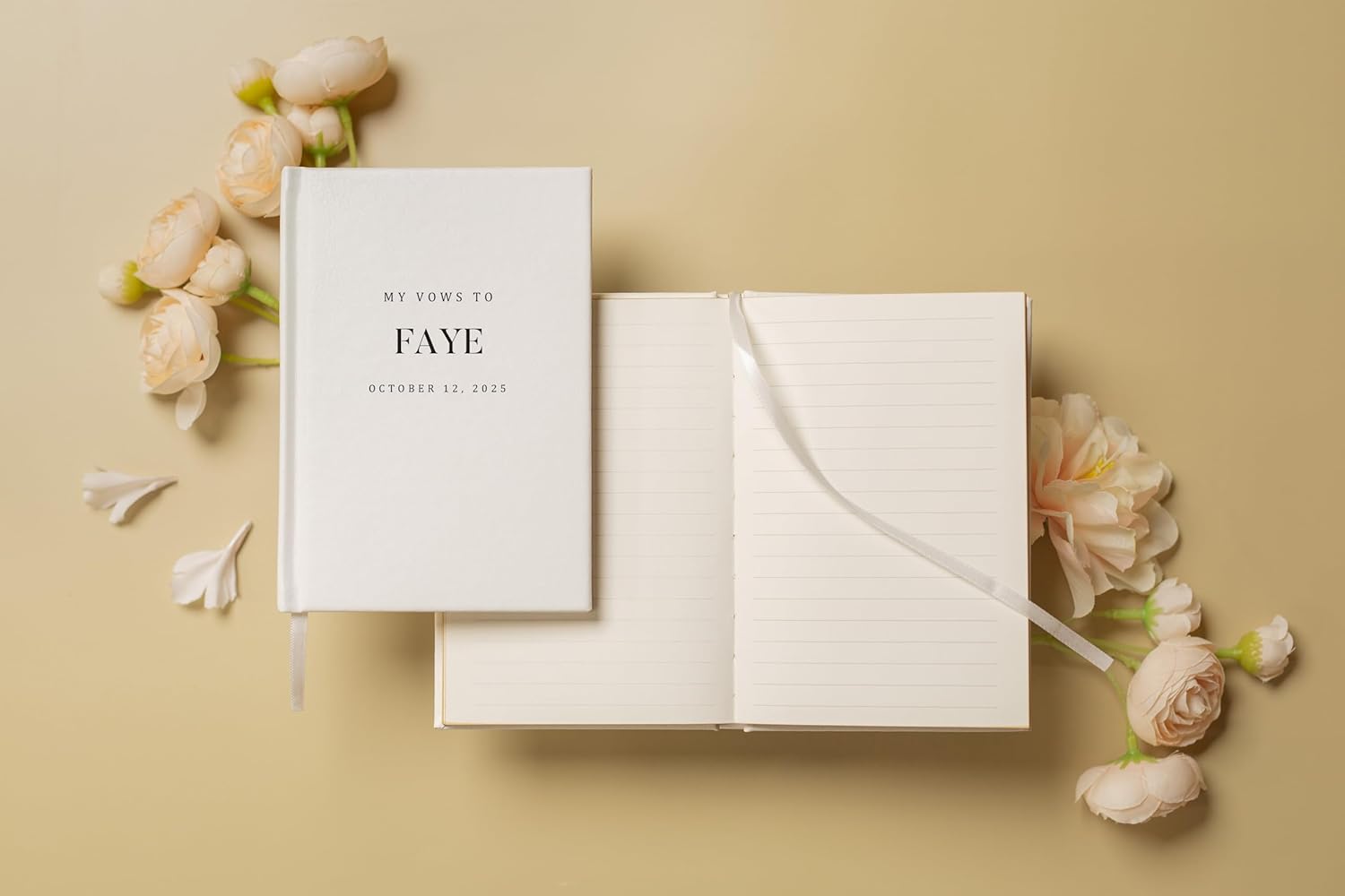 Personalized Wedding Book Set with Guestbook and Vow Books