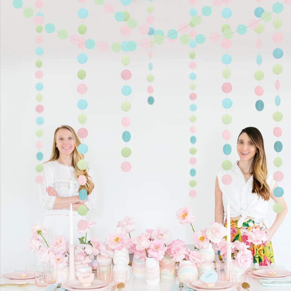 Cheerland Pink Circle Streamer Garland 52ft