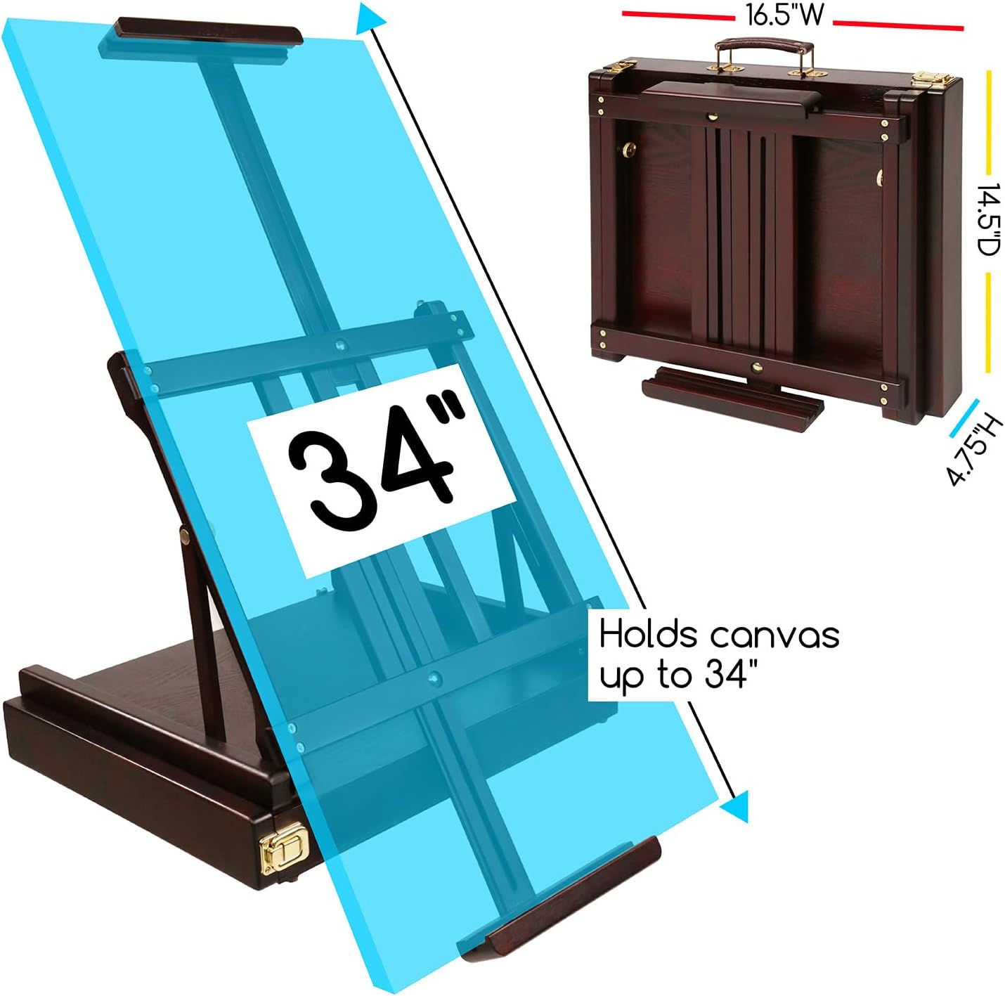 MEEDEN Studio Sketchbox Table Easel with Storage