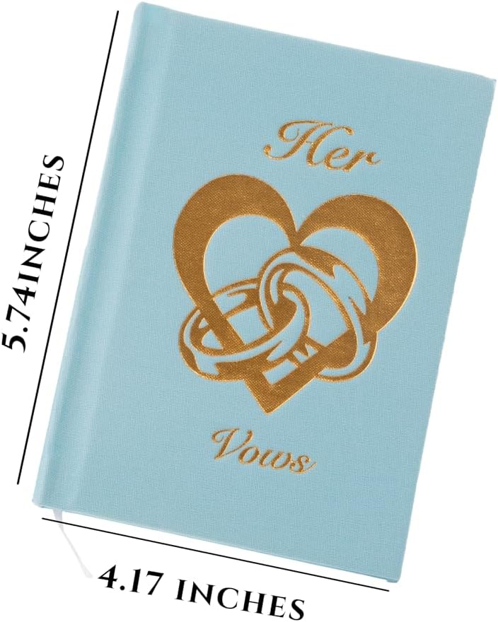 IMPRESS Vow Books His and Hers Wedding Linen Foil Stamped