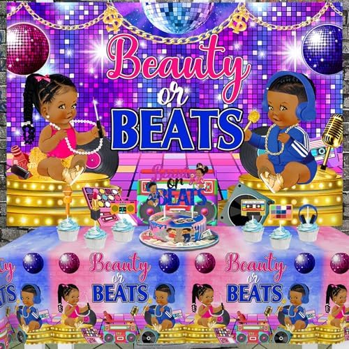 Funmemoir Hip Hop Gender Reveal Table Cloth Decorations