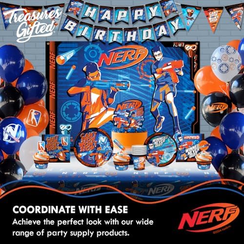Treasures Gifted Nerf Party Supplies for 16 Guests