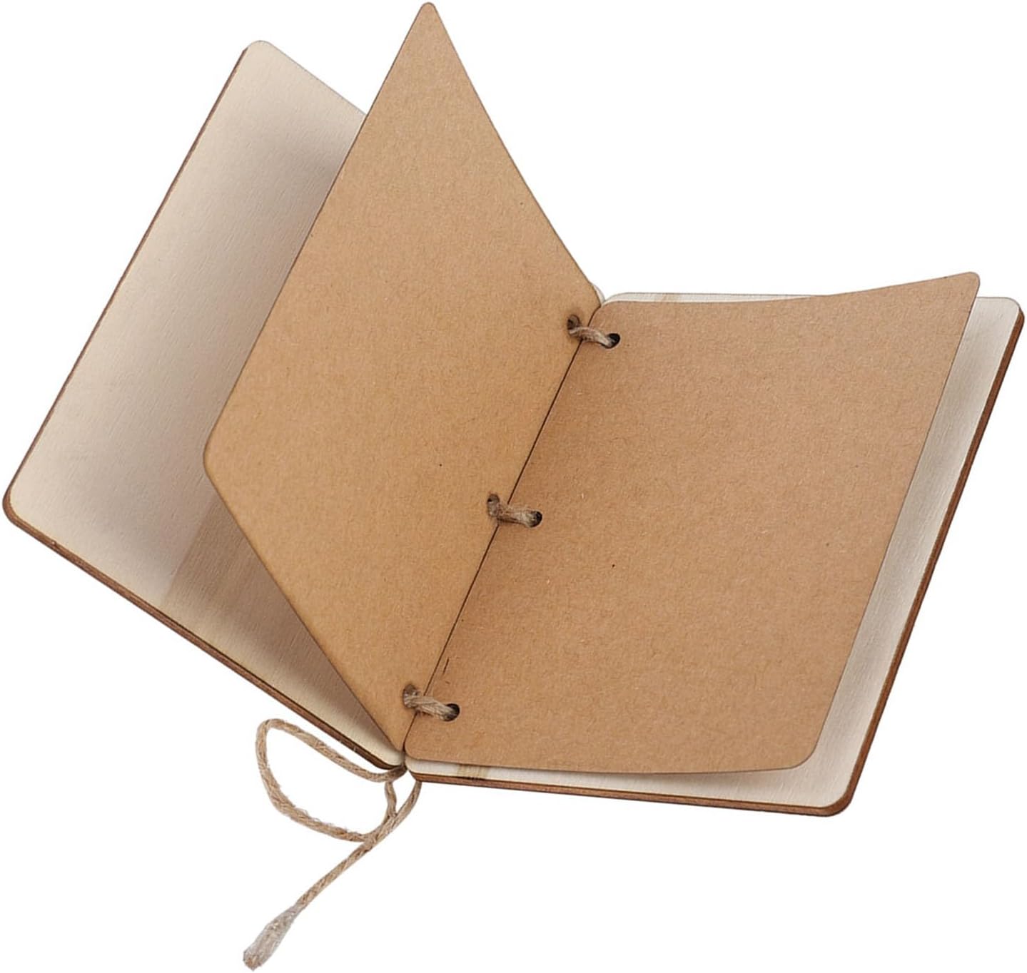 Haofy Wedding Vow Booklets 2pcs Wooden Decorative Guestbook Props