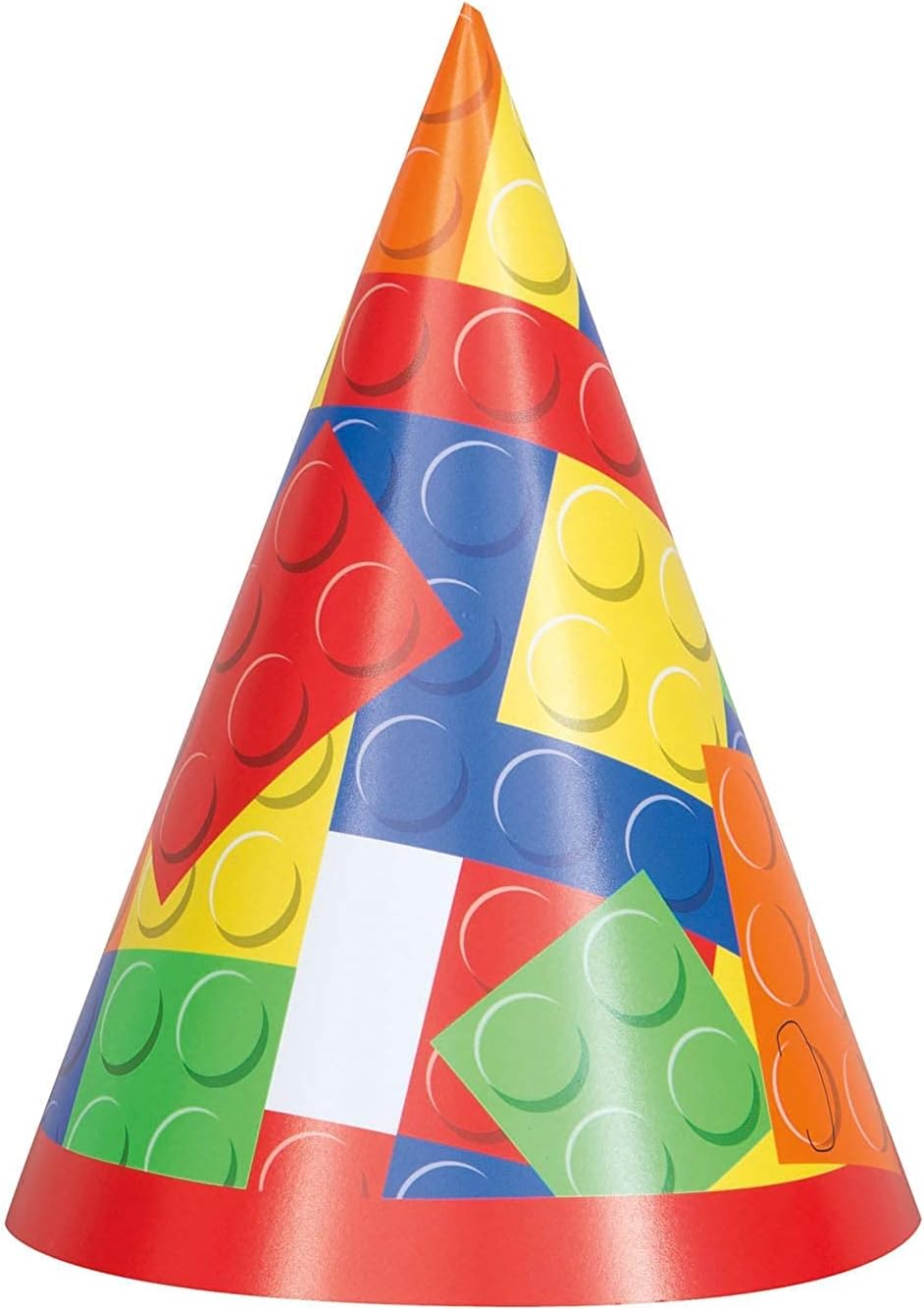 Building Blocks Birthday Party Hats Pack of 8