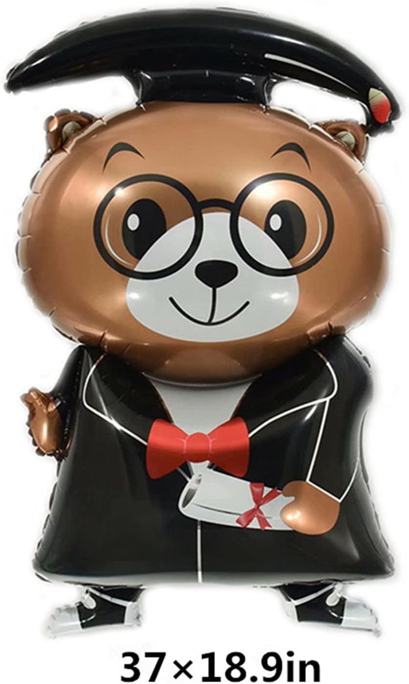 Graduation Foil Balloons with Cap and Bear - 2025 Party Decor