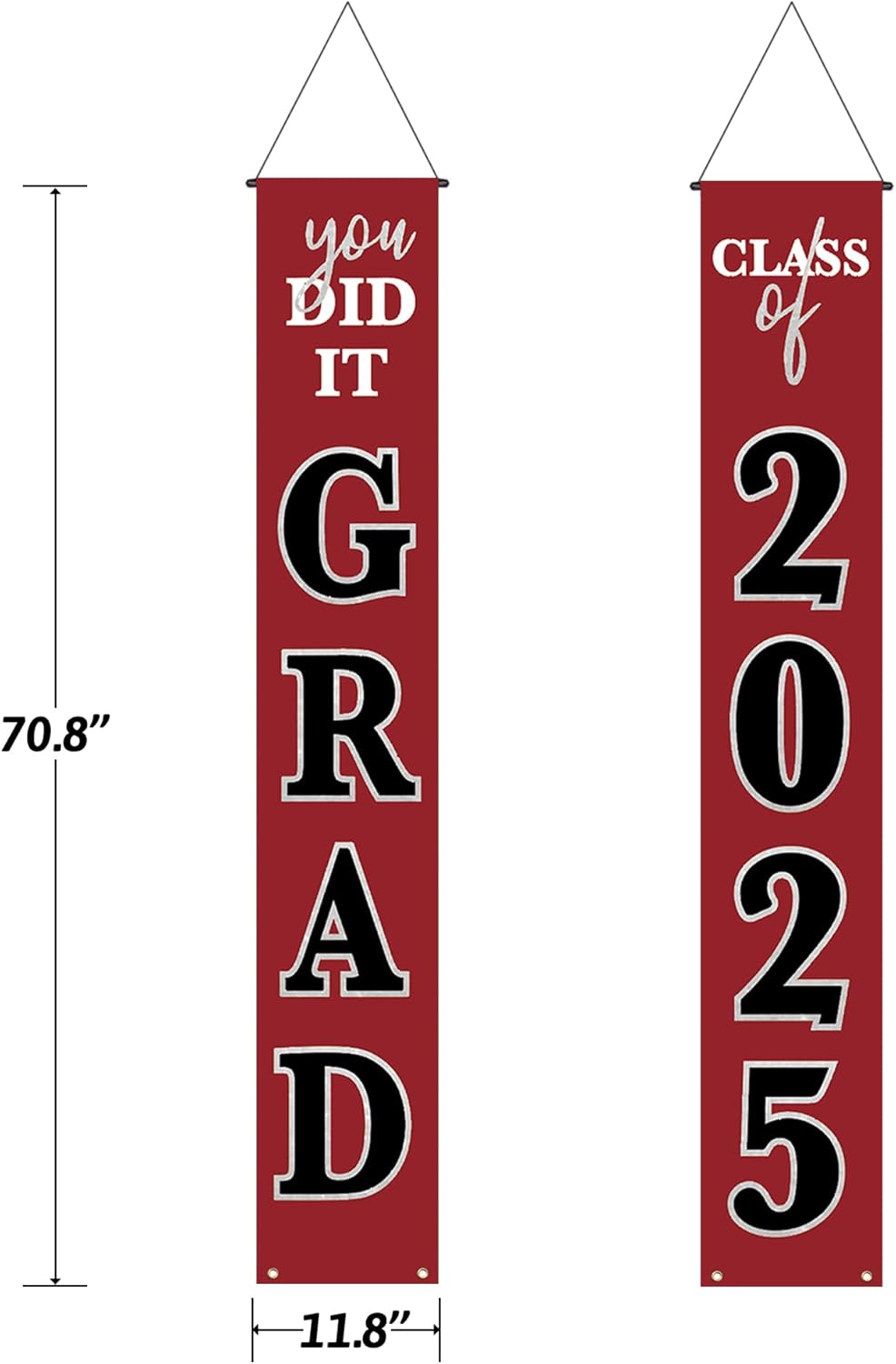 Class of 2025 Graduation Banner Black Gold