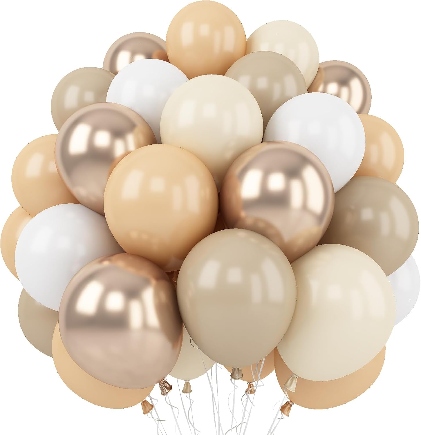 White Sand Balloons Set 60 Pack 12 Inches