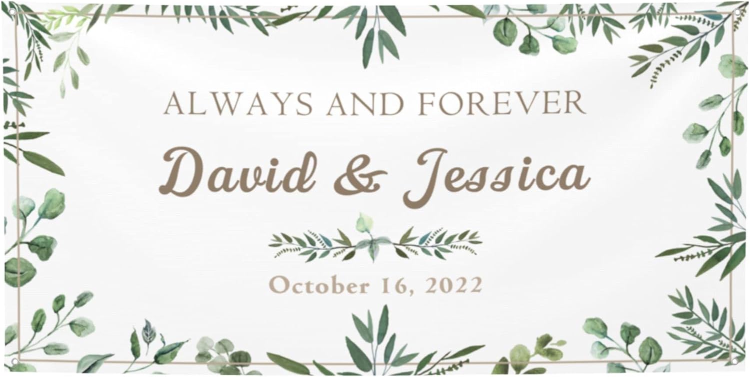 Always Forever Custom Wedding Banner 47x12