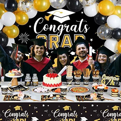 Tatuo 277 Pcs Graduation Party Supplies Kit 2025