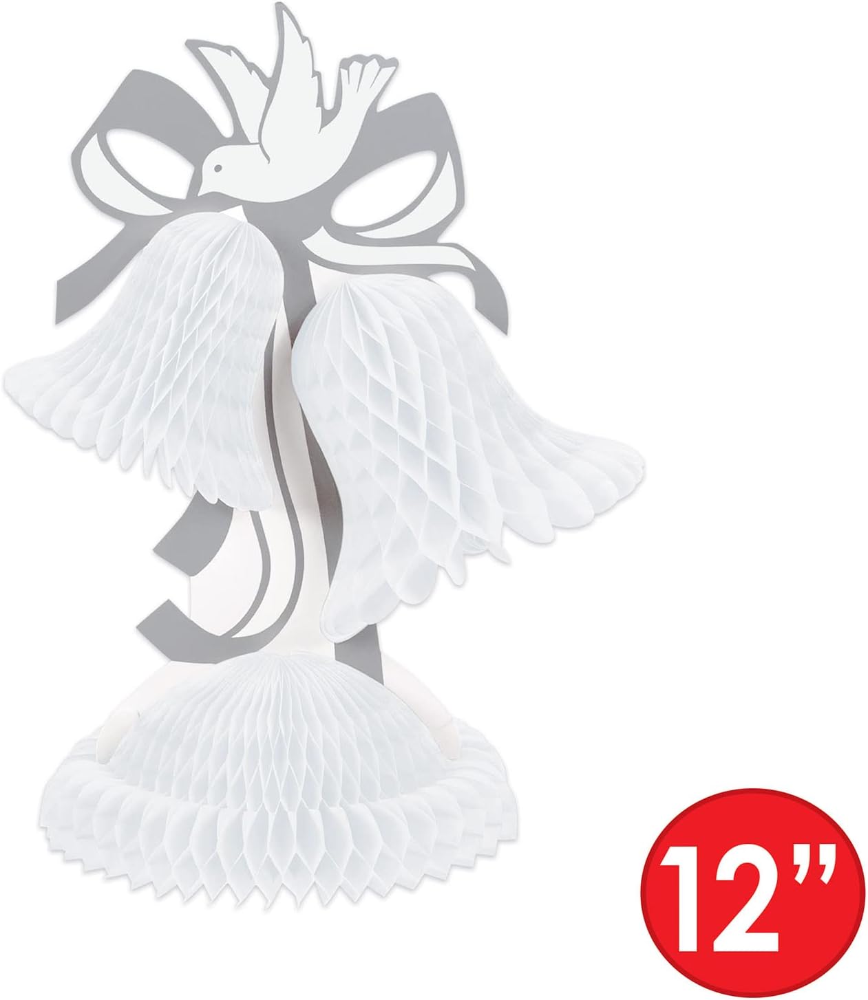 Beistle 12-Inch Tissue Bell Wedding Centerpiece