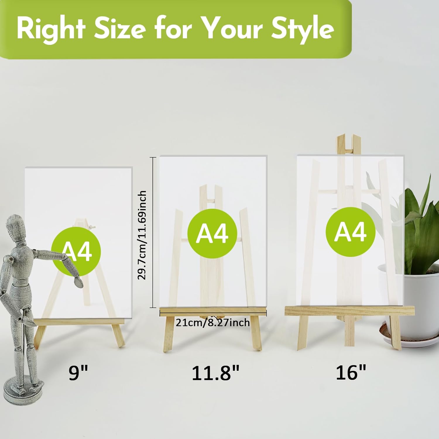 CONDA 3 Pack 16 Inch Tabletop Easel Set