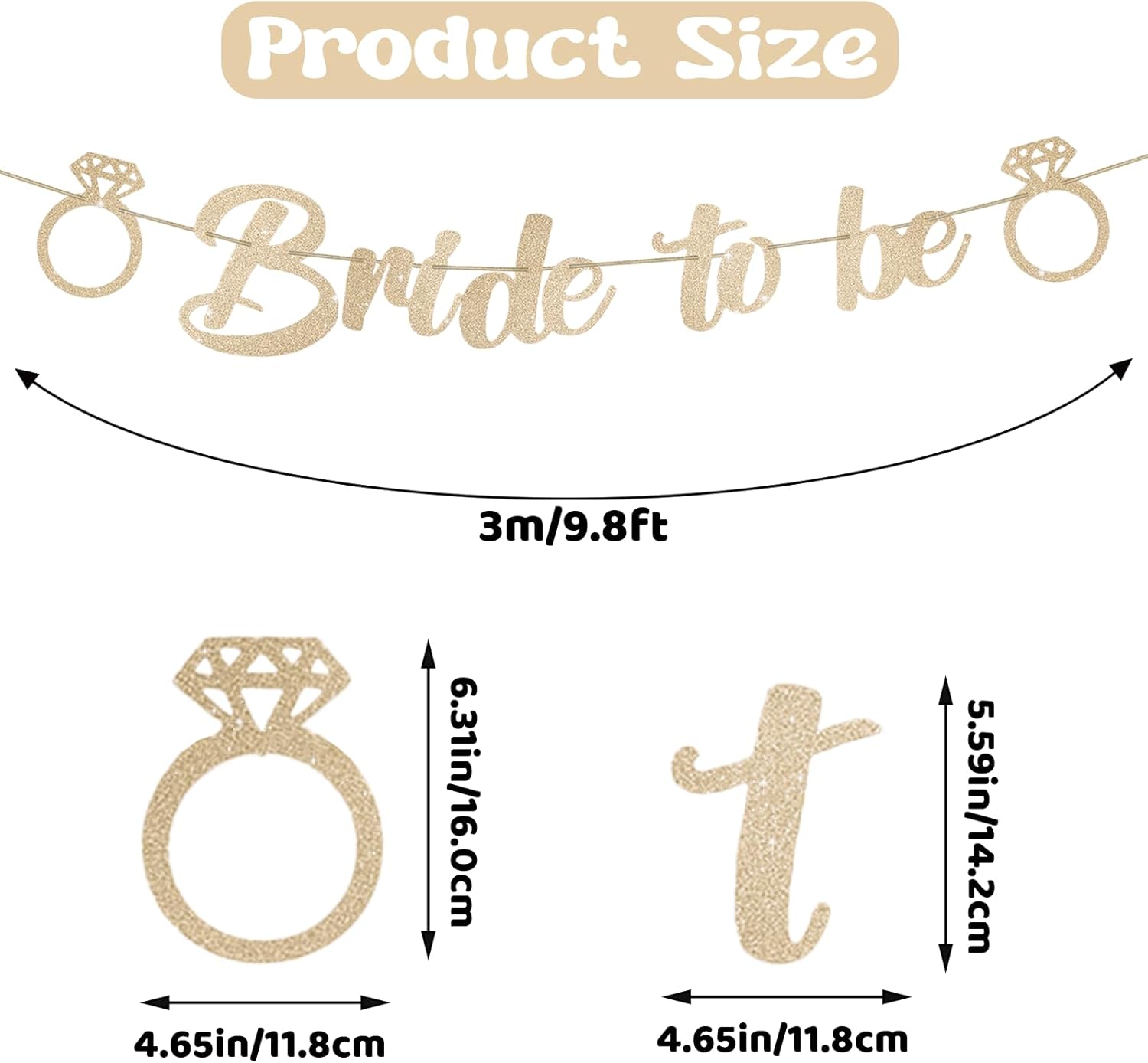 Bride To Be Banner Wedding Decorations Pre-Strung