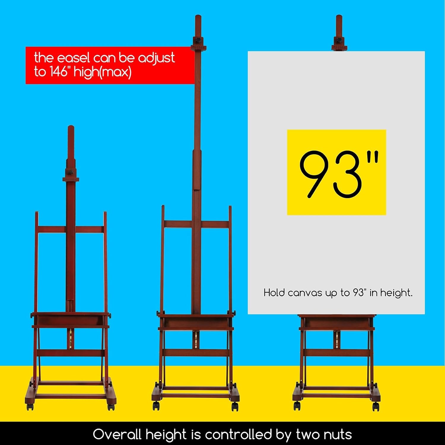 MEEDEN Adjustable H Frame Easel Stand for Art
