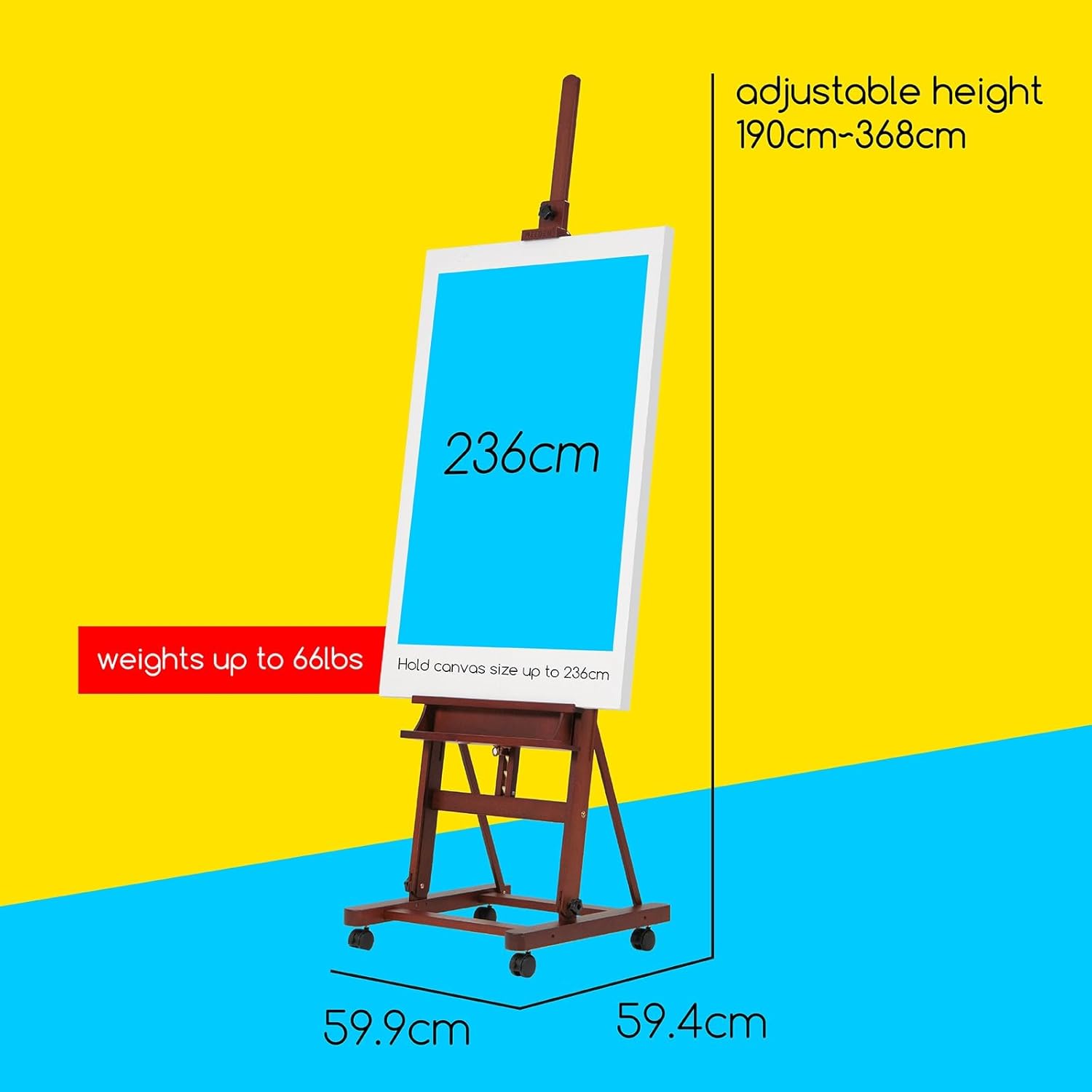 MEEDEN Adjustable H Frame Easel Stand for Art