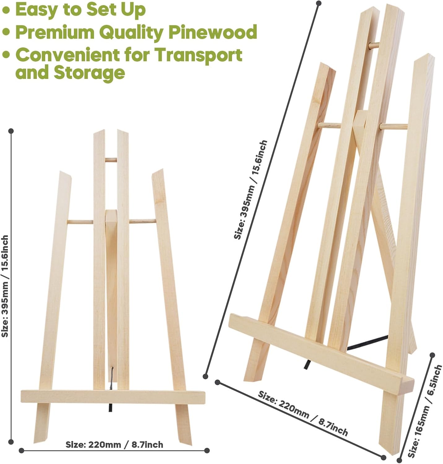 CONDA 3 Pack 16 Inch Tabletop Easel Set