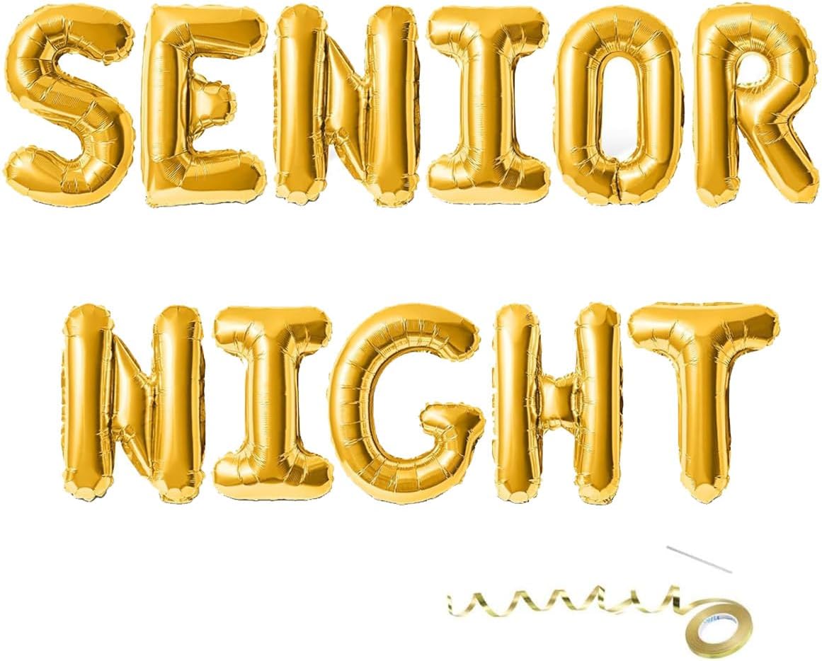 Senior Night Party Banner Gold 16 Inch