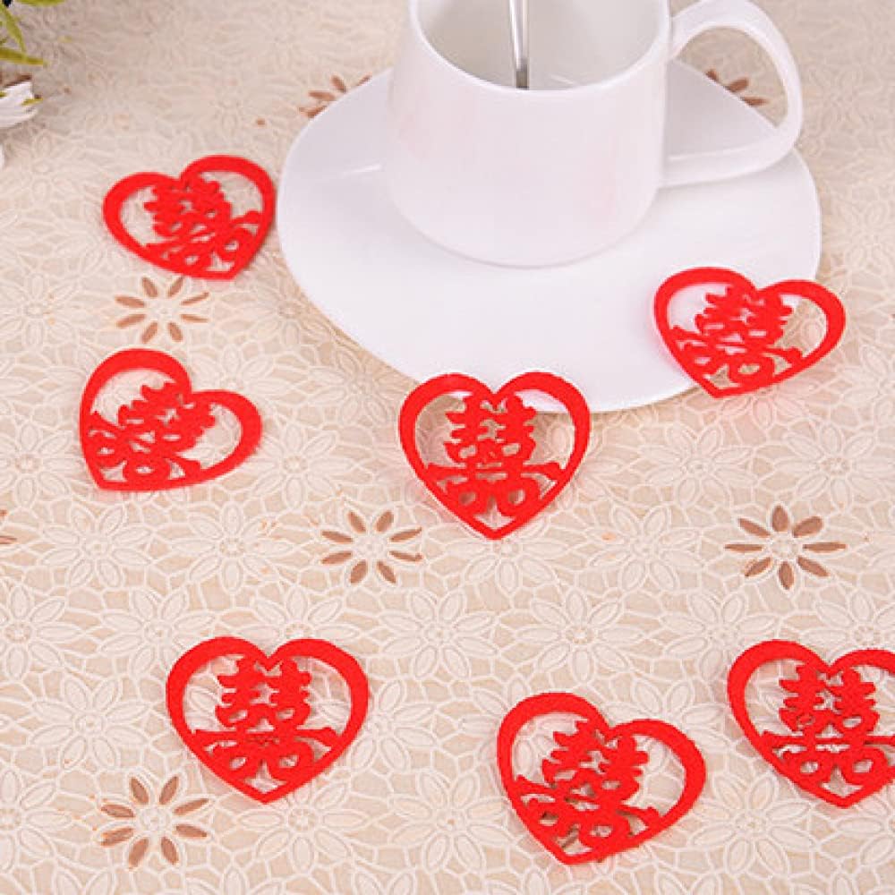 Qweqwe Double Happiness Confetti Wedding Decor 120pcs