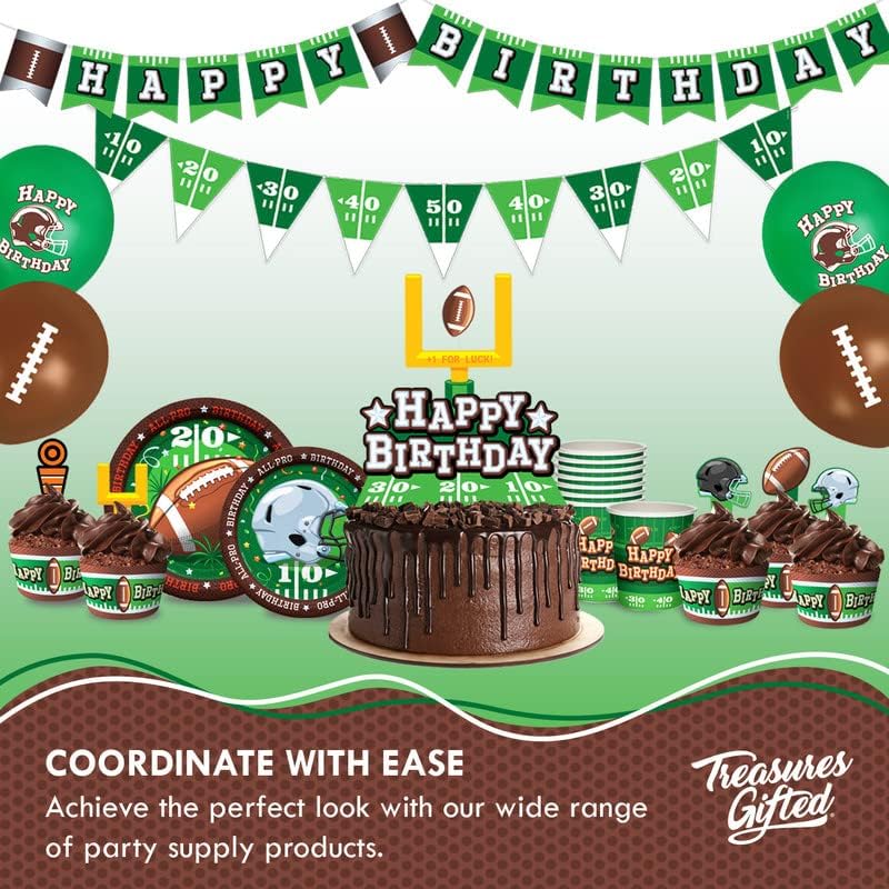 Treasures Gifted Football Party Decorations Set