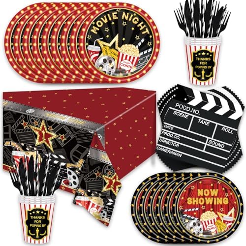 141 Pcs Movie Night Dinnerware Set for 20 Guests
