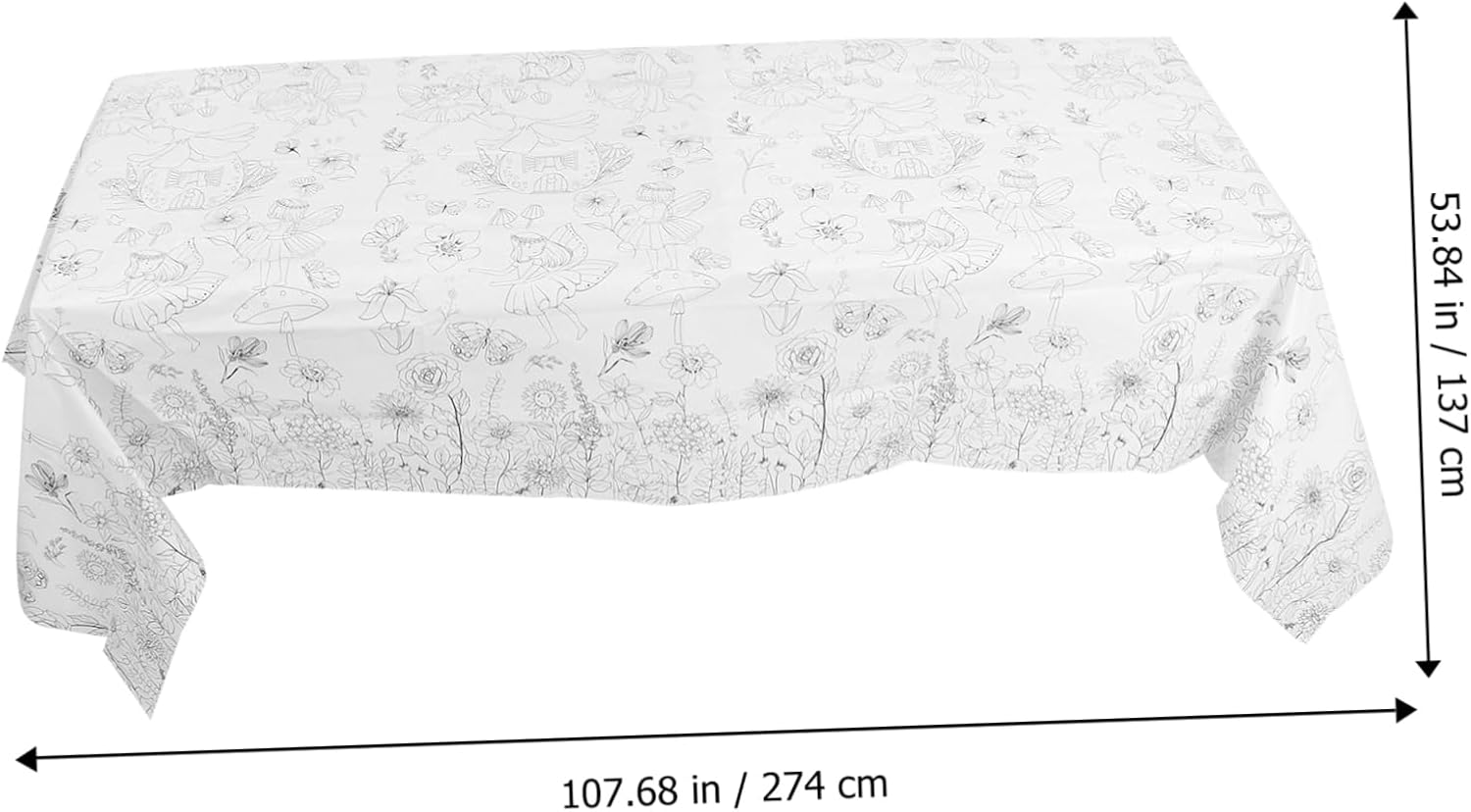 Uonlytech Birthday Fairy Theme Tablecloth Decor for Parties