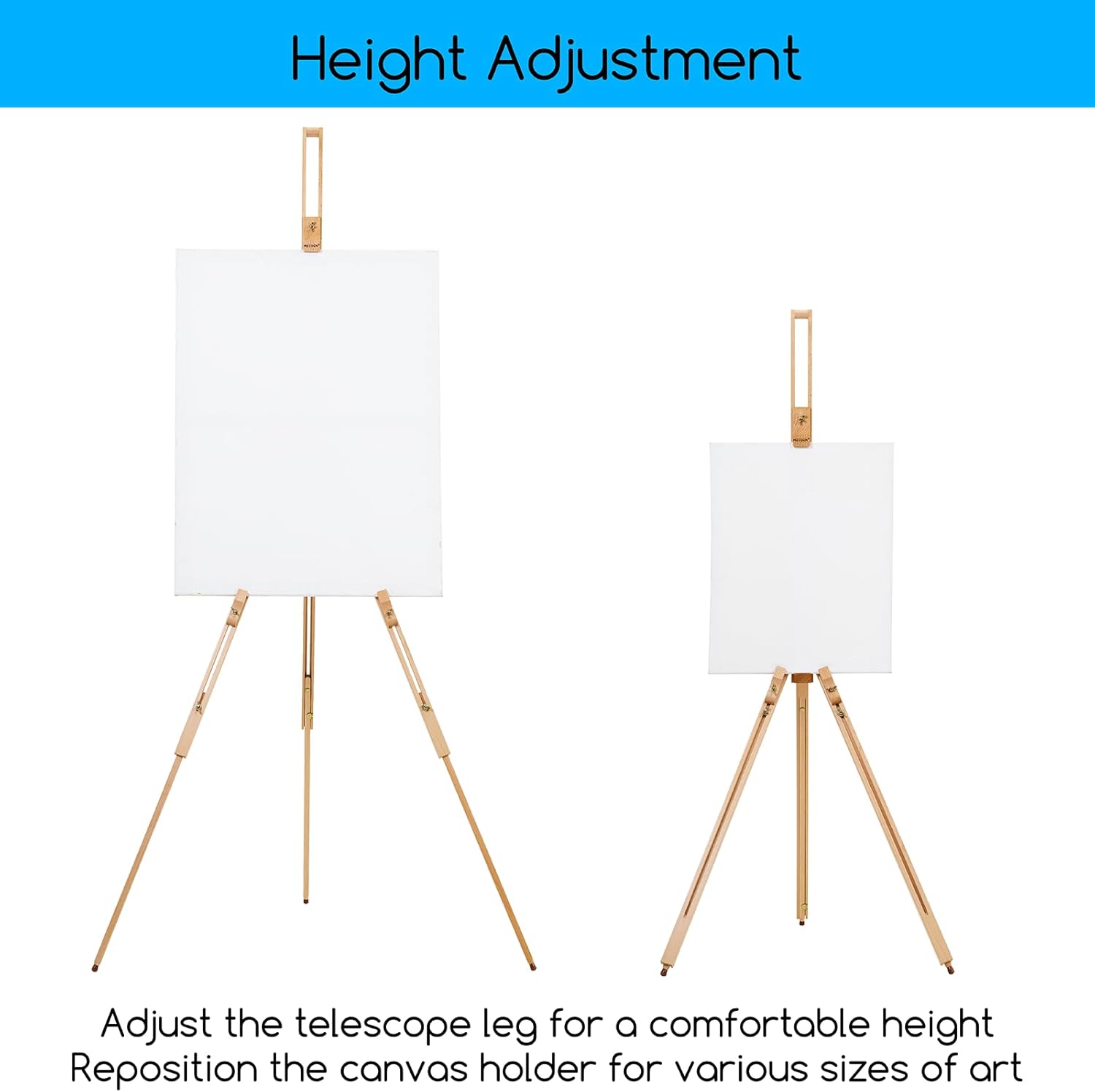 MEEDEN Universal Tripod Easel with Carrying Case - 34 Inch Canvas Holder