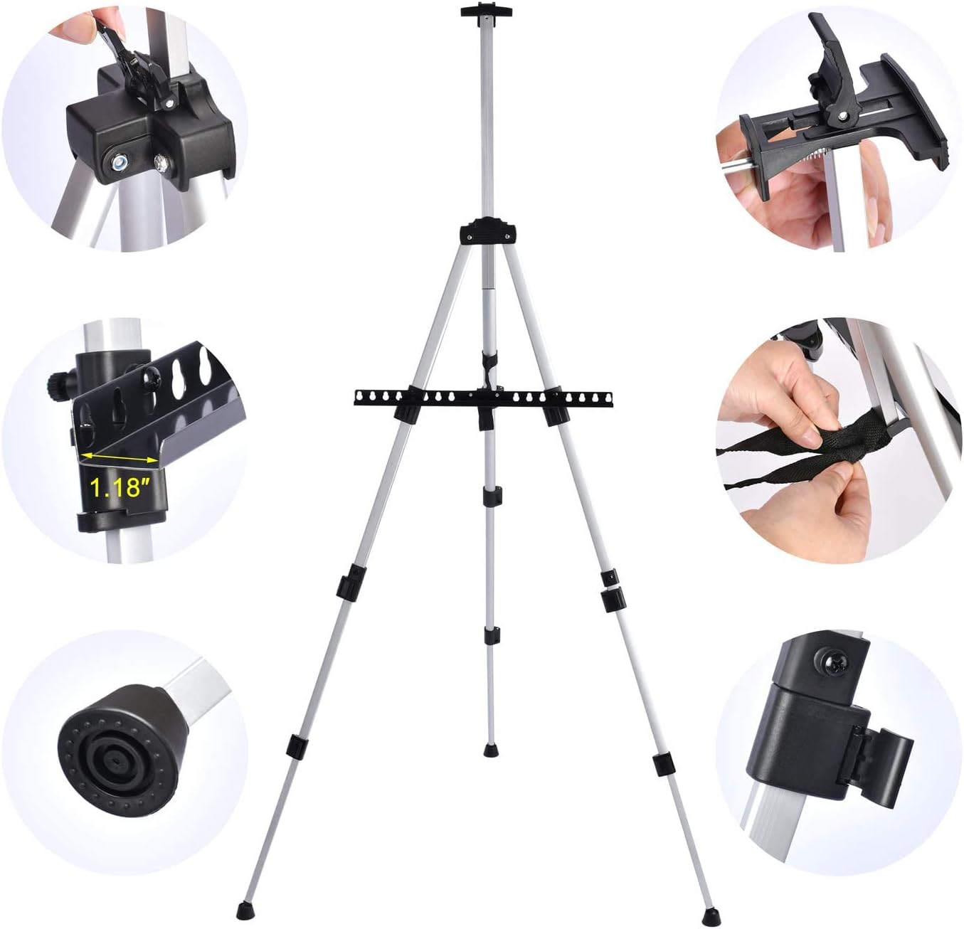 T-SIGN Portable Artist Easel Stand - Adjustable Height and Foldable