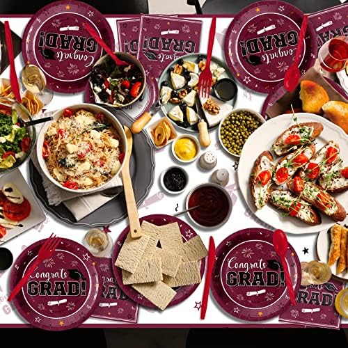 2025 Graduation Plates Napkins Set for 50 Guests