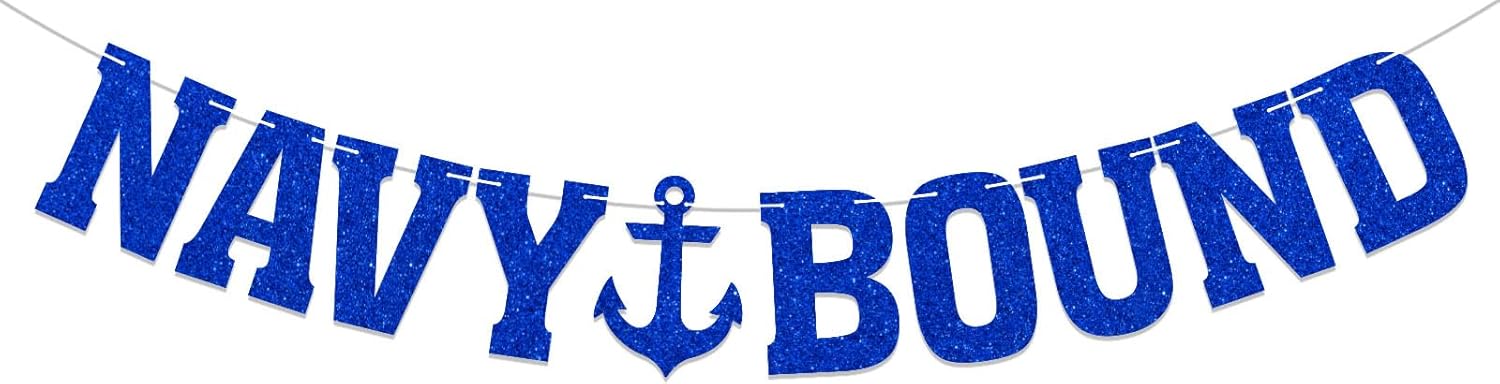 Navy Bound Banner - Army Party Decorations