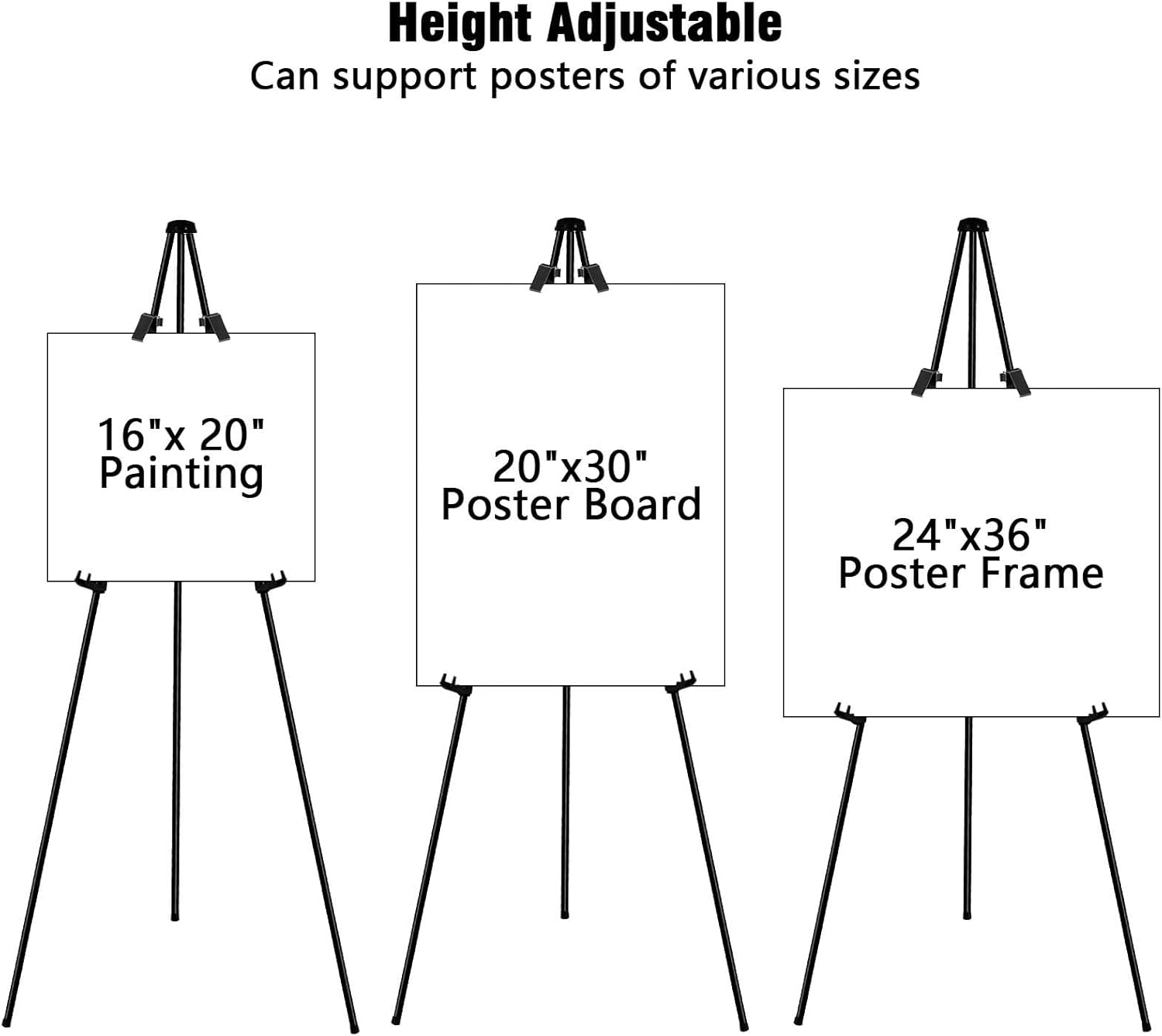 6 Pack Folding Easel Stand for Display and Sign