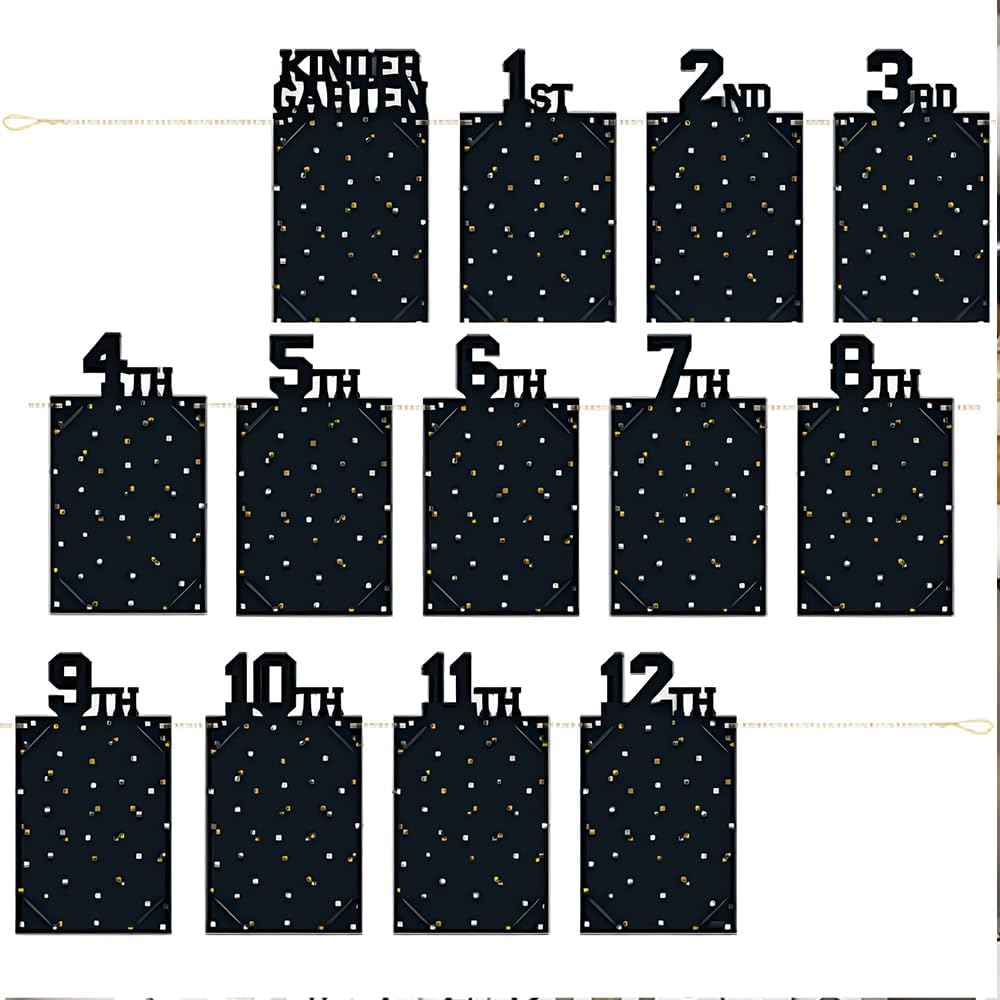 Black Graduation DIY Photo Frame Garland - 9ft 1 Count