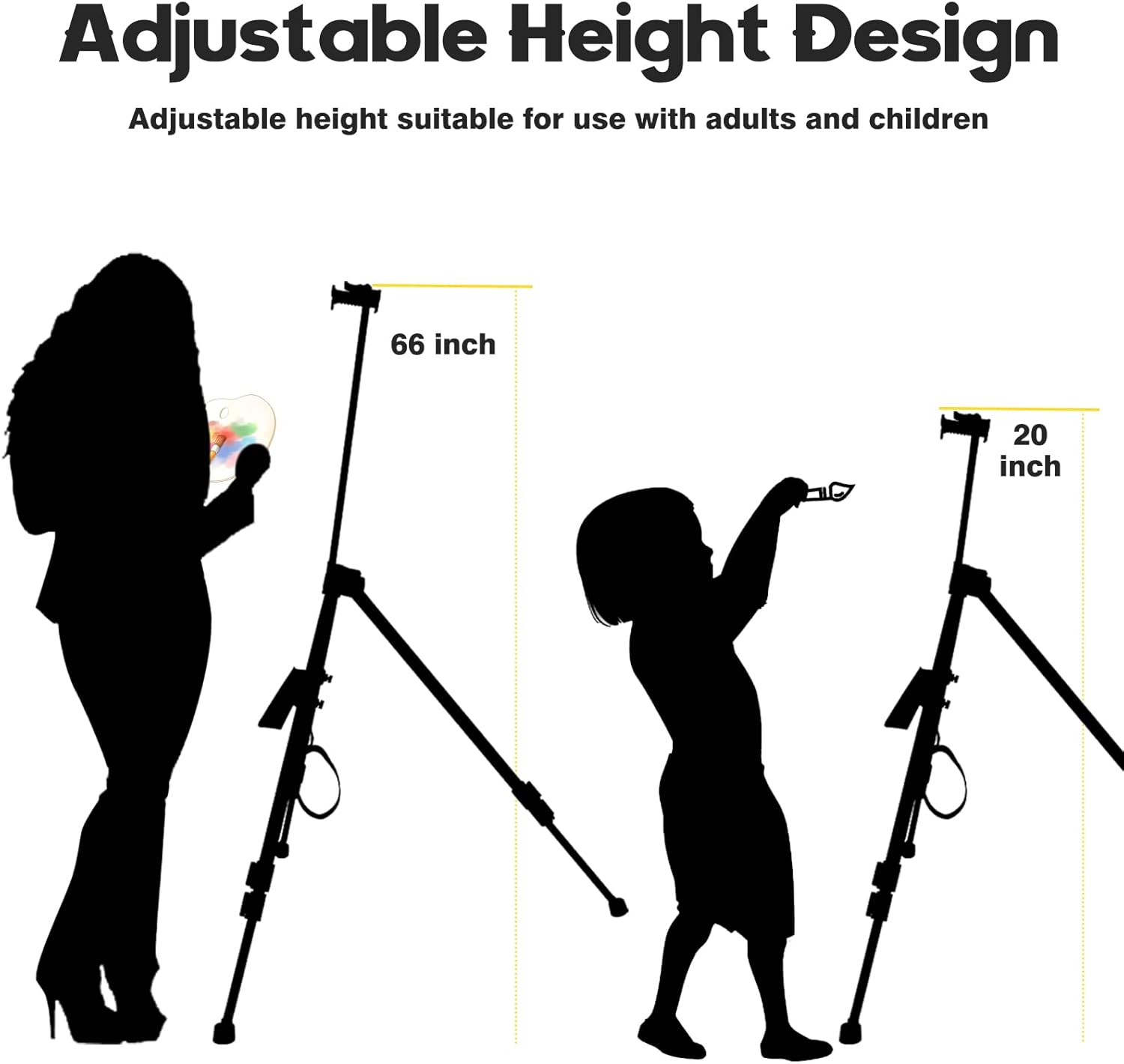 Qunclay 10 Pack Adjustable Height Easel Stand