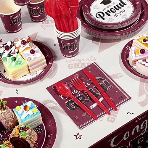2025 Graduation Plates Napkins Set for 50 Guests