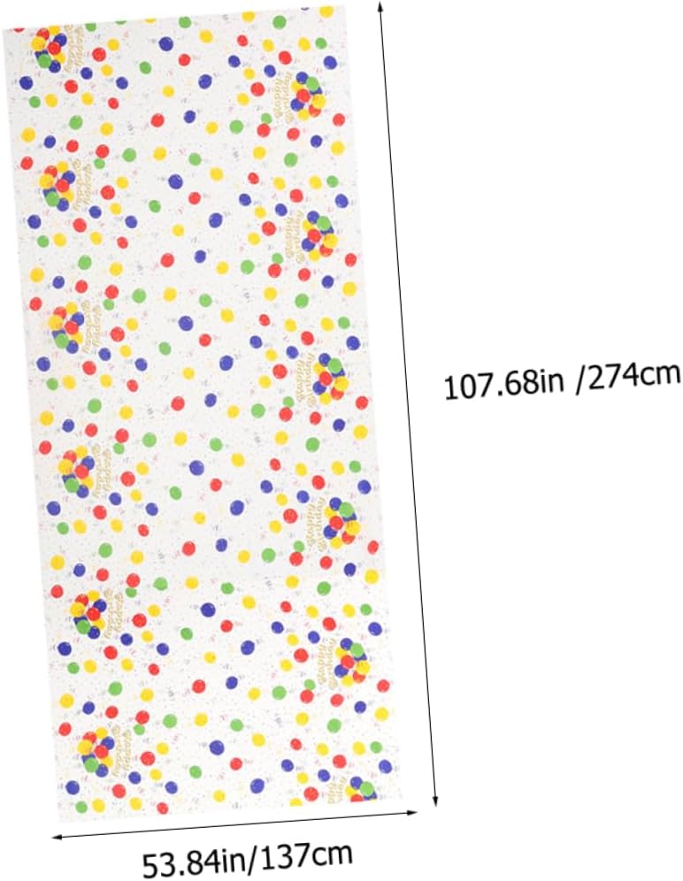 PRETYZOOM 2pcs Balloon Pattern Tablecloth for Birthday Parties