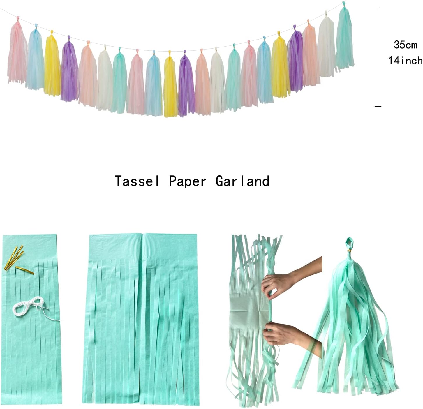 Lasting Surprise Pastel Rainbow Party Decor Kit 29pcs