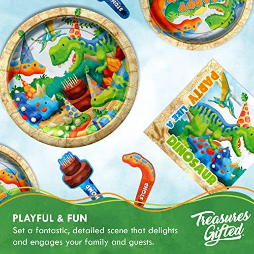 Treasures Gifted Dinosaur Party Supplies for 24 Guests
