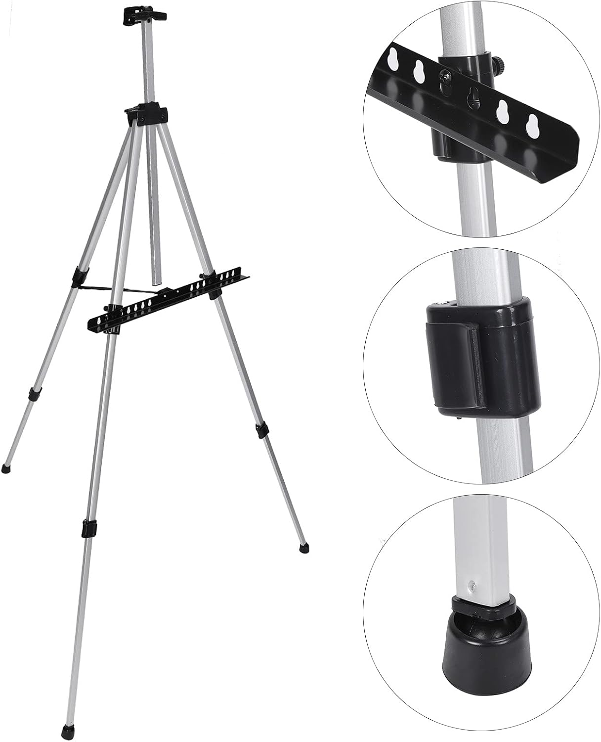 Portable Adjustable Aluminum Easel for Artists and Students