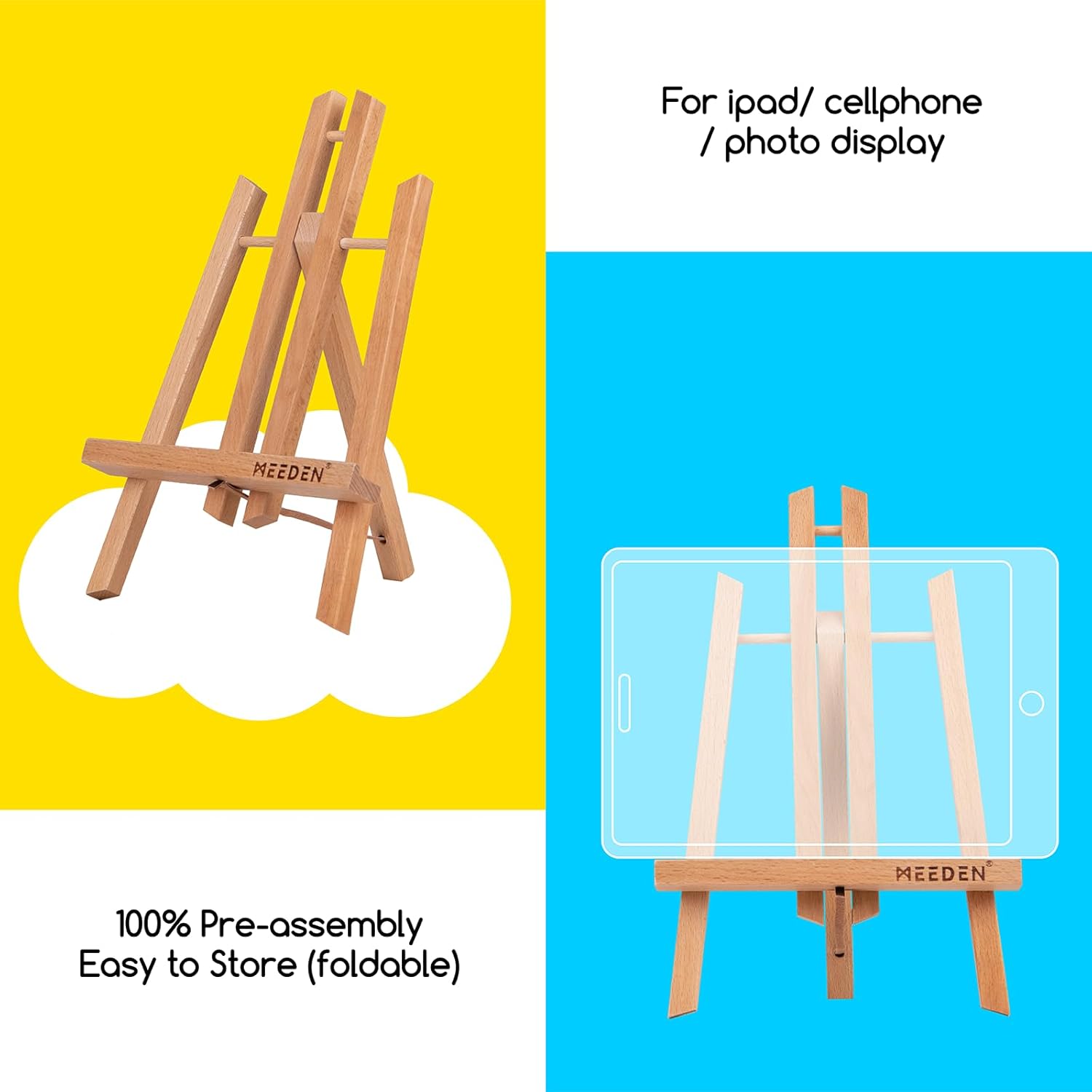 MEEDEN 12 Inch Tabletop Easel Set - 12 Pack for Art and Display