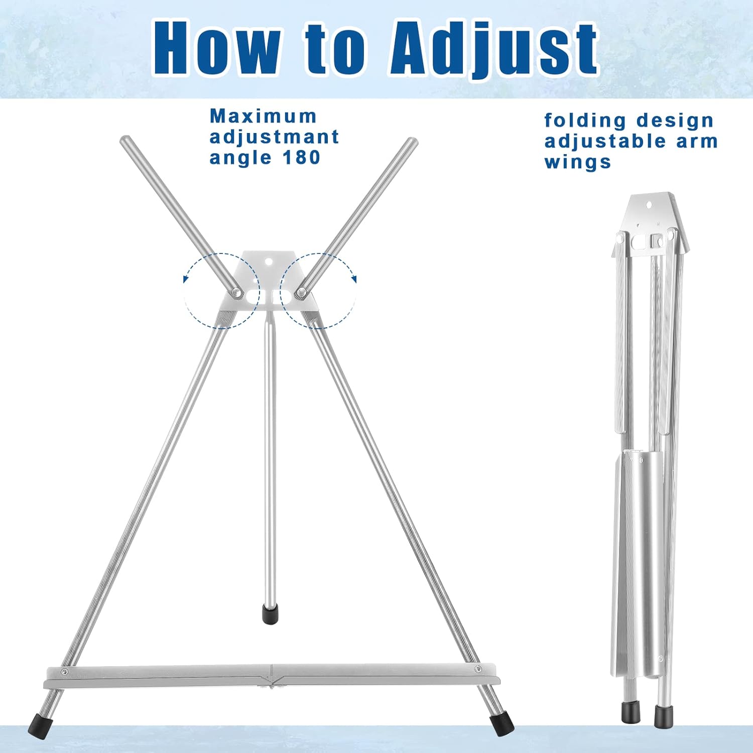 Xinnun 24 Pack Adjustable Aluminum Easels Stand 1