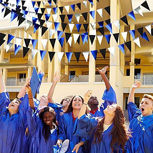 30 Ft Royal Blue Triangle Flag Bunting for Parties