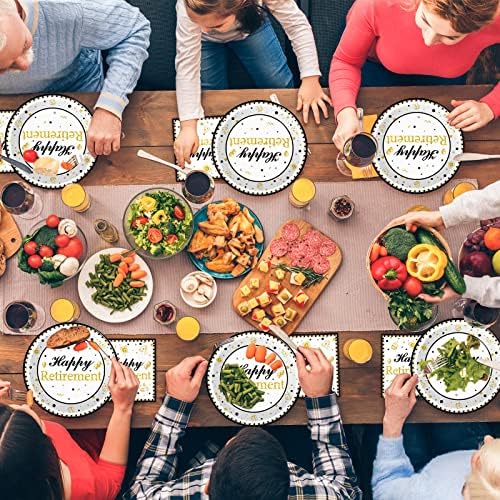 96 Piece Happy Retirement Tableware Set for 24 Guests
