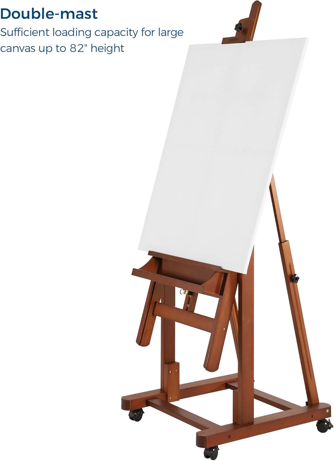 VISWIN Heavy-Duty H Frame Easel with Storage and 4 Wheels
