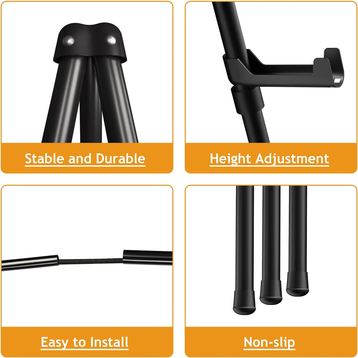 Thicken Display Artist Easel Stands 63 Portable Black 2Pack