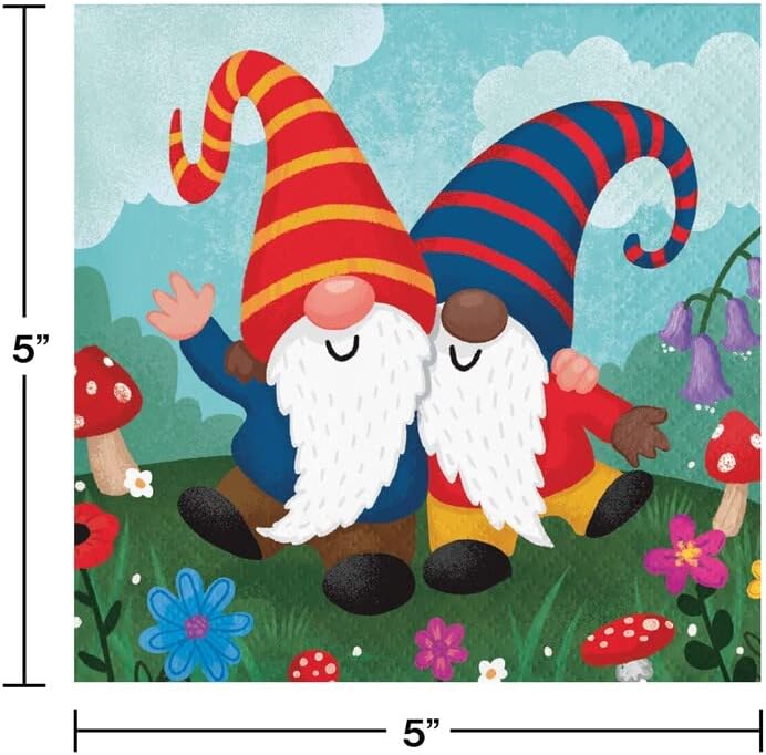 Gnome Themed Party Supplies for 16 People