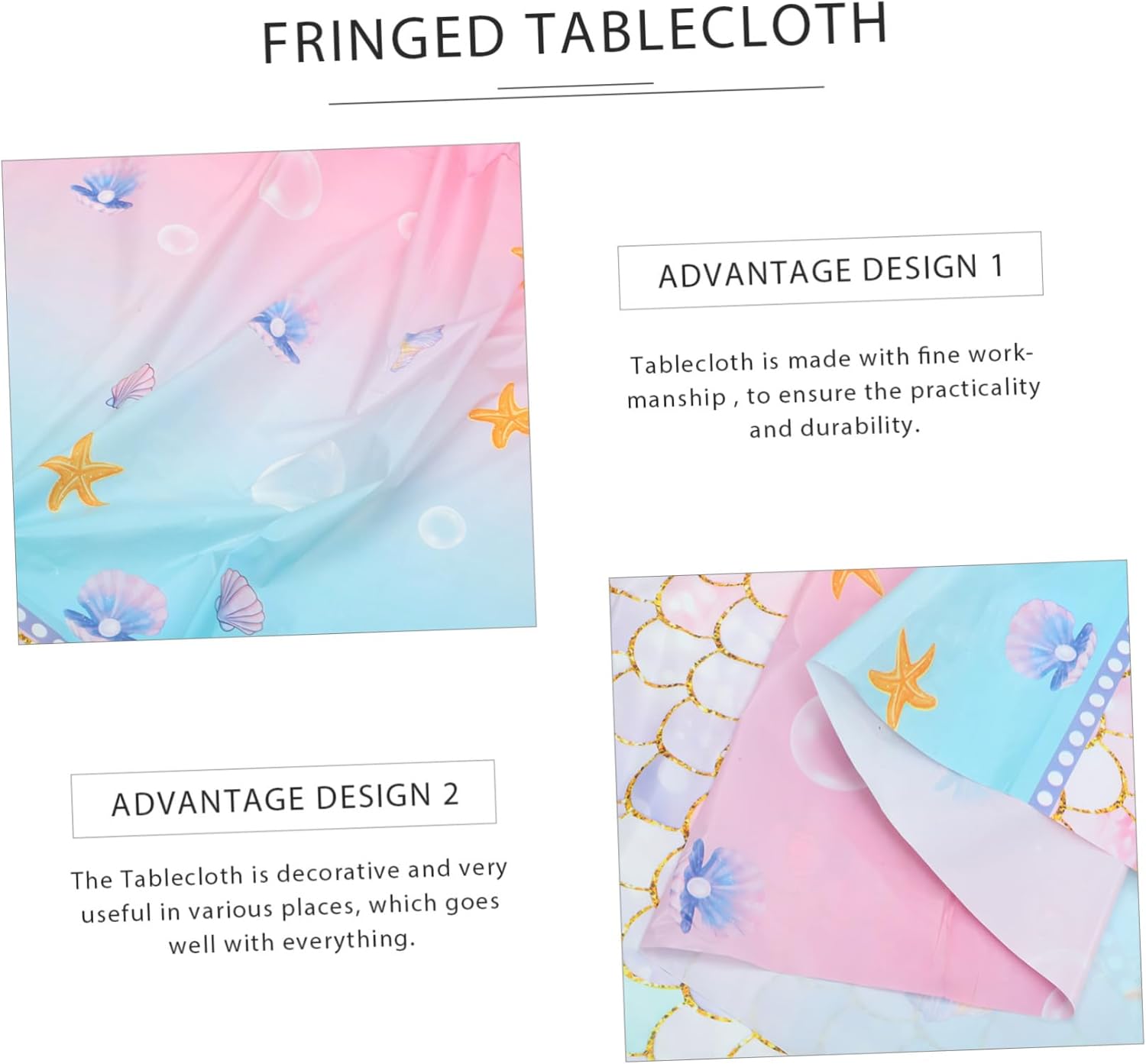 STOBAZA Mermaid Tablecloth for Birthday Parties